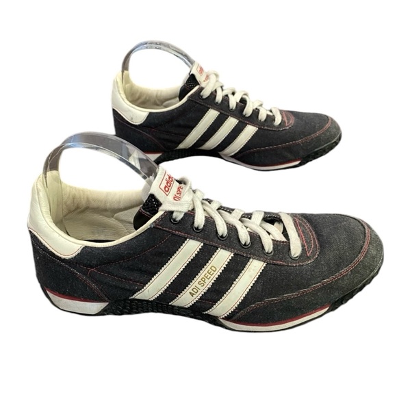 adidas Other - Adidas Adispeed Men's Black & White With Red Stitch Design Sneaker Size 11.5